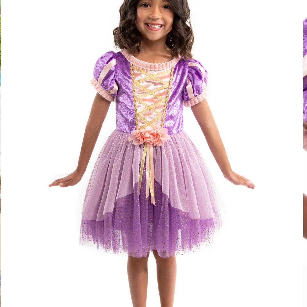 Little Adventures Rapunzel Party Dress Pink Purple Fairy Princess Costume